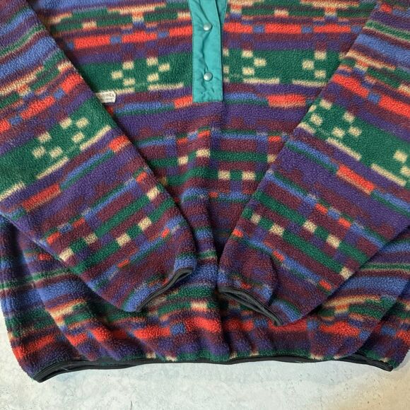 Vintage 90s Columbia Sportswear Aztec Navajo Fleece Sweater Size L Womens Retro - Picture 5 of 8